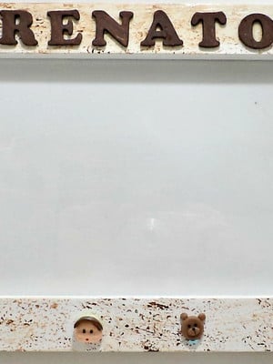 Quadro com foto para porta maternidade