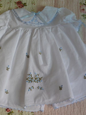 Vestido bordado renda renascença