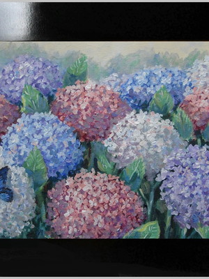 Quadro decorativo - hortências
