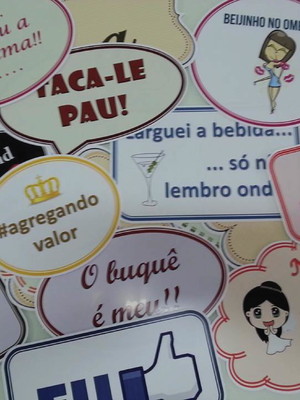 Plaquinhas divertida de pvc kit com 30 placas
