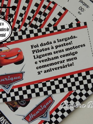 Convite semplice carros