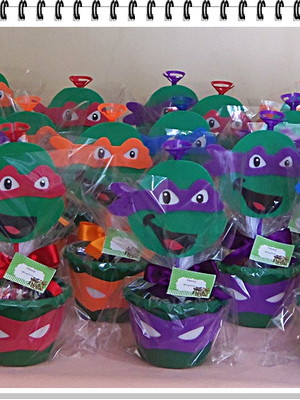 Centros de mesa tartarugas ninjas
