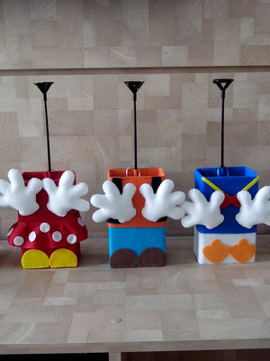 Caixa centro de mesa turma do mickey