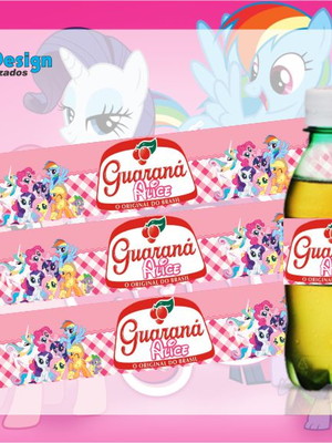 Rótulo para guaraná caçulinha my little