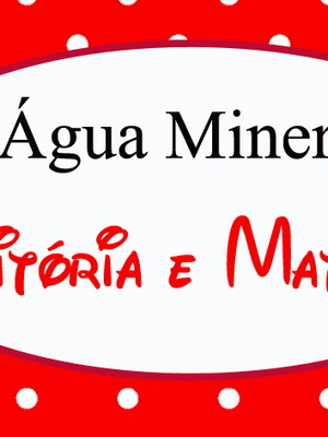 Rótulo água mineral mickey e minnie