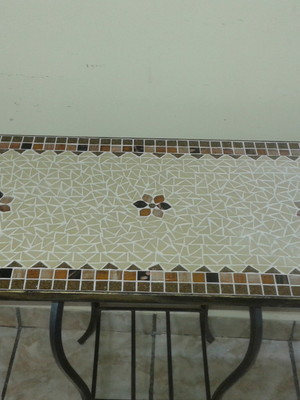 Aparador de parede sem pé em mosaico