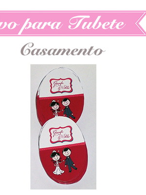 Adesivo para tubete casamento