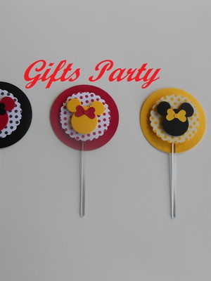 Totens minnie e mickey várias cores com 20 unidades