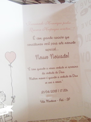 Convite love noivado