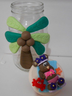 Pote decorado ursinha