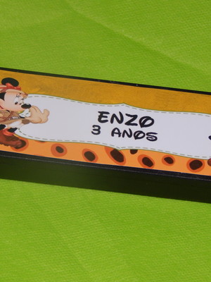 Dominó personalizado mickey safari