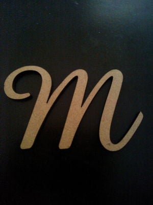Letra cursiva mdf 6cm