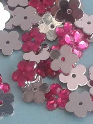 Chaton florzinha rosa com 12 unidades