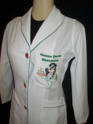 Jaleco nutrição com debrum