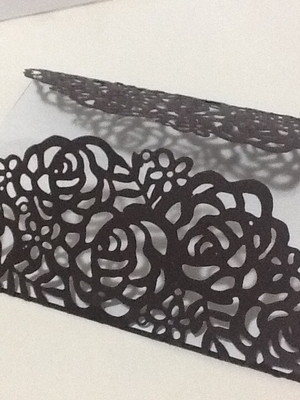 Convite rendado envelope
