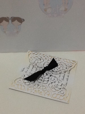 Convite rendado envelope