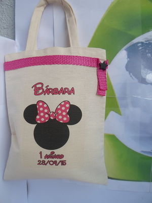 Sacolas ecobag personalizada 20x25 + fita colorida