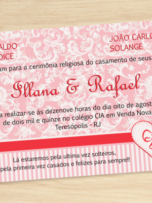 Convite casamento rústico