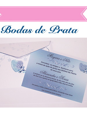 Convite bodas de prata