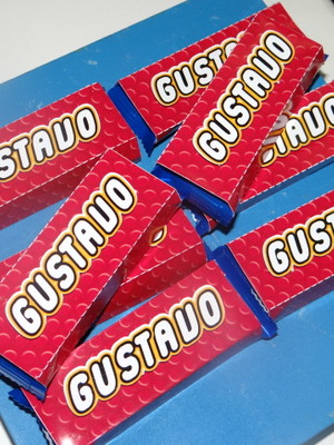 Barra de chocolate lego