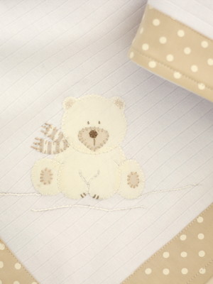 Manta de malha urso polar neutro