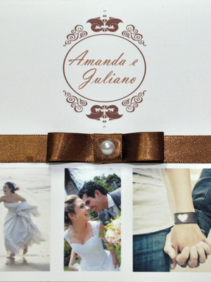Convites de casamento -papel telado 240g