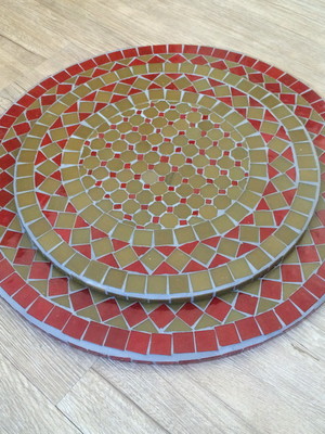 Prato giratório em mosaico marroquino
