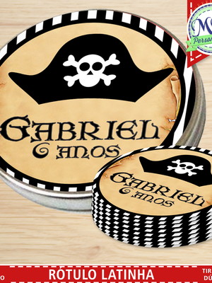 Rótulo latinha piratas