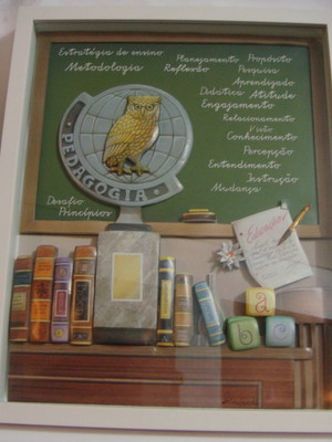 Quadro decorativo arte francesa pedagogia(efeito 3d)