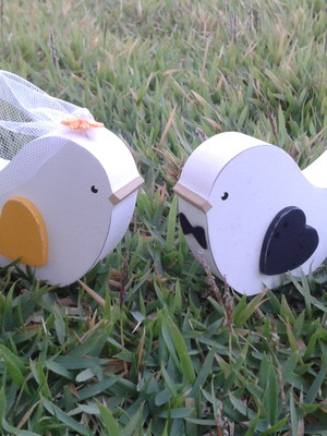 Topo de bolo passarinhos mdf