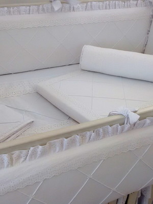 Kit berço rendas branco 339