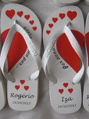 Havaianas top personalizadas para casamento