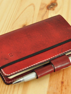 Capa couro para caderno anotações 9x14