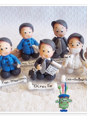 Bonecos profissões miniatura