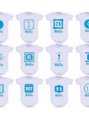 Kit mêsversário neutro azul
