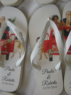 Havaianas top personalizadas para casamento