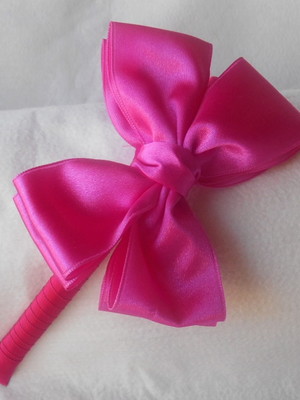 Tiara laço pink