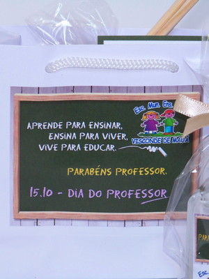 Aromatizador sacolinha dia do professor