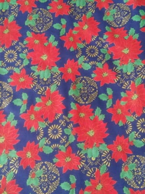 Tecido de natal (12), 100% algodão, (0,5 x 1,40m)