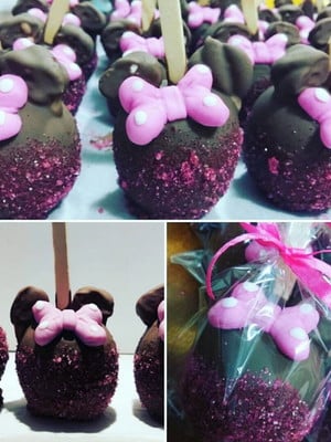 Maçã coberta com chocolate personalizada