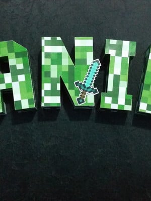 Letra 3d minecraft