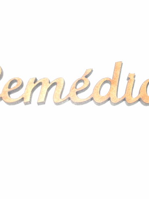 Aplique palavra mdf cru - remédios