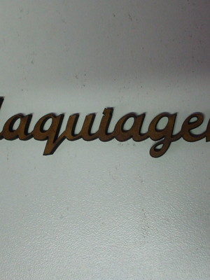 Aplique palavra mdf cru - maquiagem