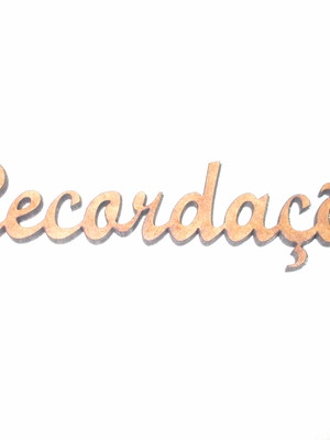 Aplique palavra mdf cru - recordações