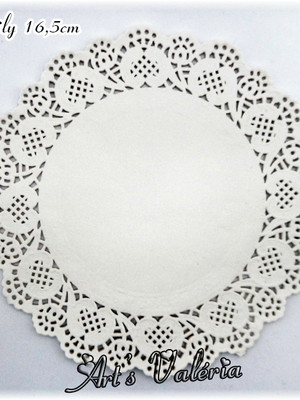 Doily - papel rendado - 16,5cm - pacote com 50