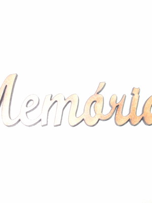 Aplique palavra mdf cru - memórias
