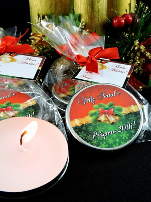 Lembrancinha latinha vela natal amigo secreto oculto brinde