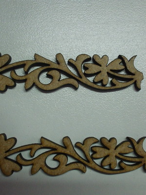 Aplique arabesco mdf cru