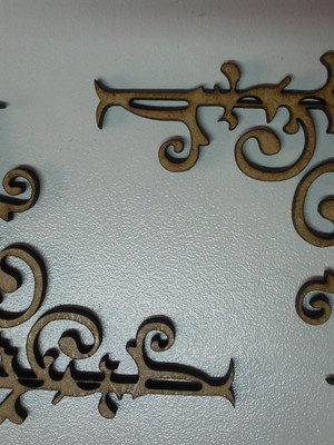 Aplique cantoneira arabesco mdf cru