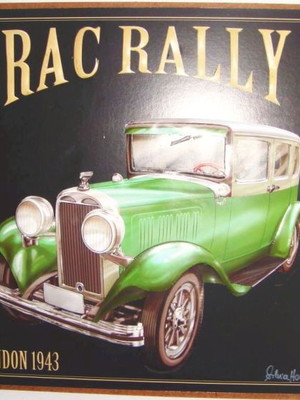 Quadro decorativo arte francesa carro antigo verde(efeito 3d